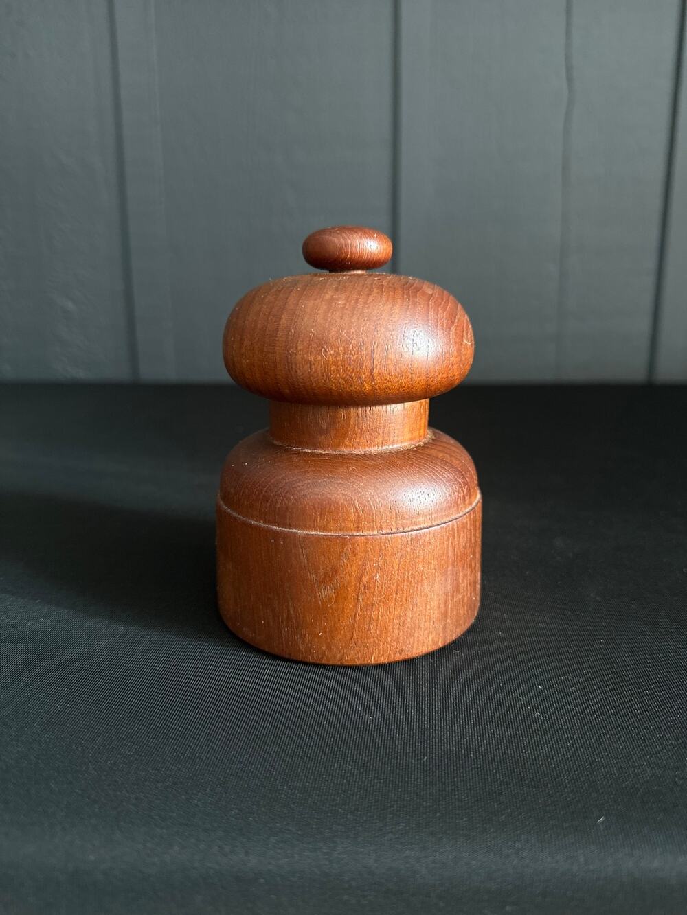 Dansk Jens Quistgaard Mushroom Solid Teak Wood Salt & Pepper Mill Shaker